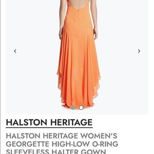 Halston Heritage Dress Georgette High/Low Gown